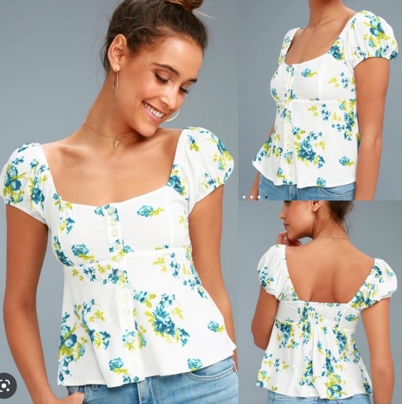 🆕️ Free People Bohemian Top with Elastic Smocked Back. - Picture 9 of 10